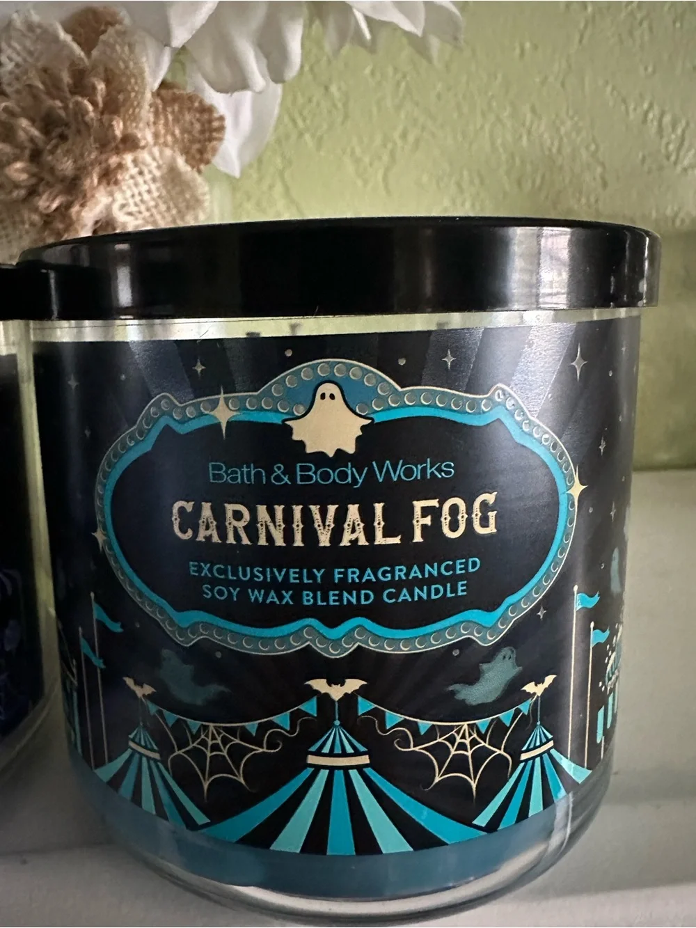 Bath & Body Works Cotton Candy Cobwebs Candle & Carnival Fog Bundle